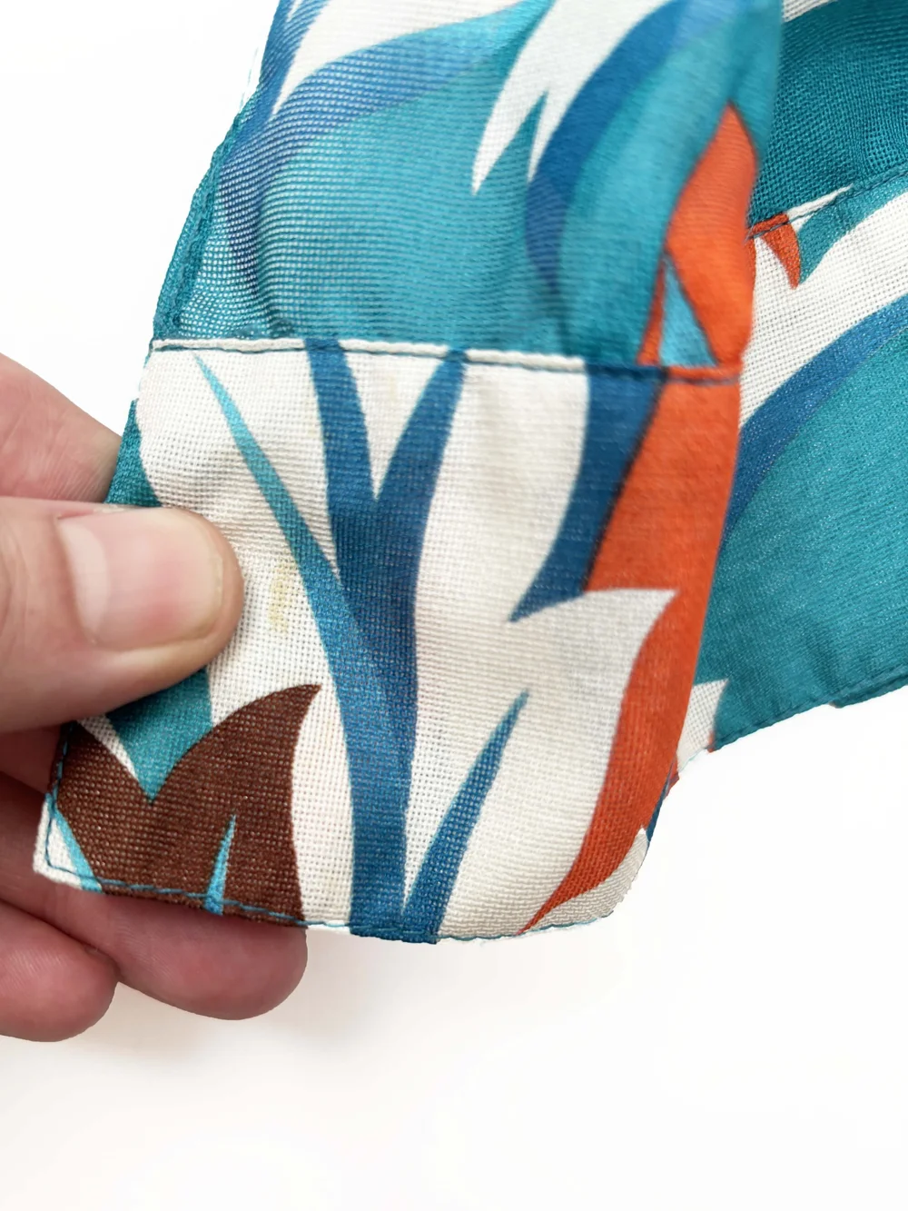 Gianni Versace S/S 2002 blue & orange printed silk shirt — JAMES